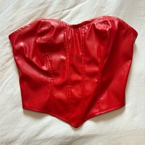 Red Leather Corset